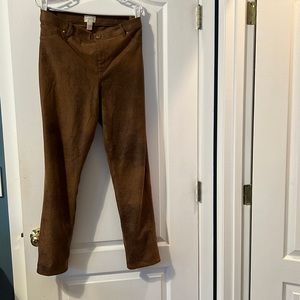 Chicos Faux Suede Slim Pant Size 2.5 (Size 12-14)